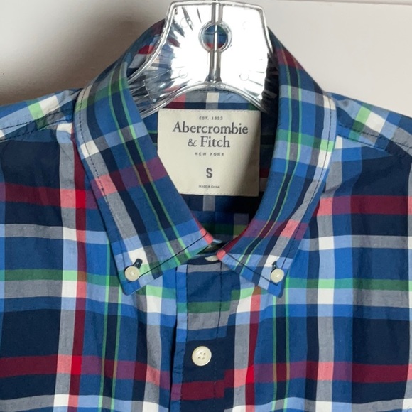 Abercrombie & Fitch New York Muscle Button Down Short Sleeve Sz S - Picture 2 of 5